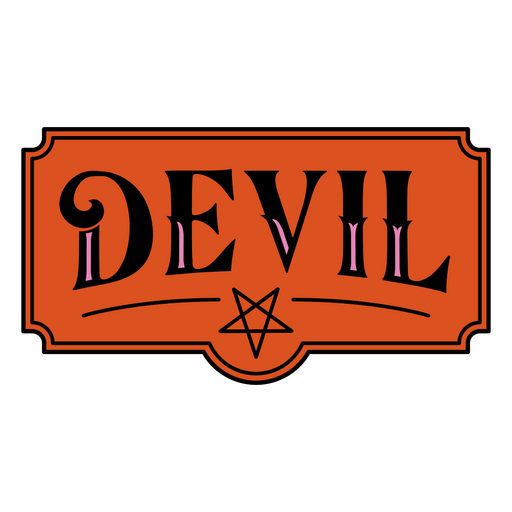 Insignia de cita de halloween del diablo Diseño PNG