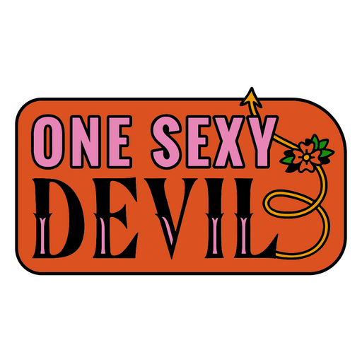 Distintivo de citação de halloween do diabo sexy Desenho PNG