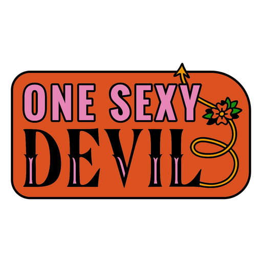Sexy Teufel-Halloween-Zitat-Abzeichen PNG-Design