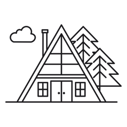 Einfache Waldschlaghütte PNG-Design