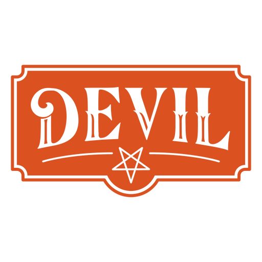 Einfaches Zitatabzeichen des Teufels Halloween PNG-Design