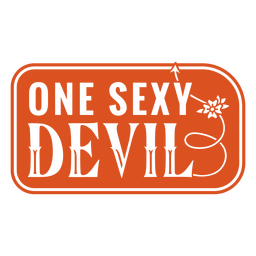 Distintivo de citação simples de Halloween diabo sexy Desenho PNG