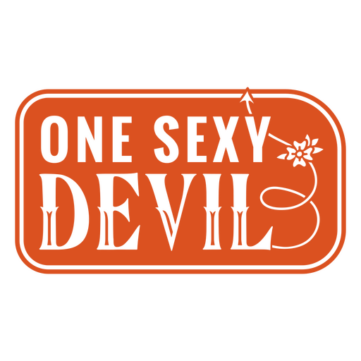 Distintivo de citação simples de Halloween diabo sexy Desenho PNG