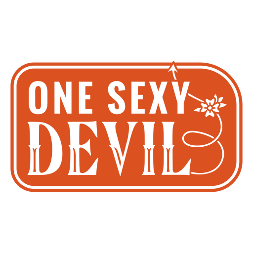 Insignia de cita simple de Halloween de diablo sexy