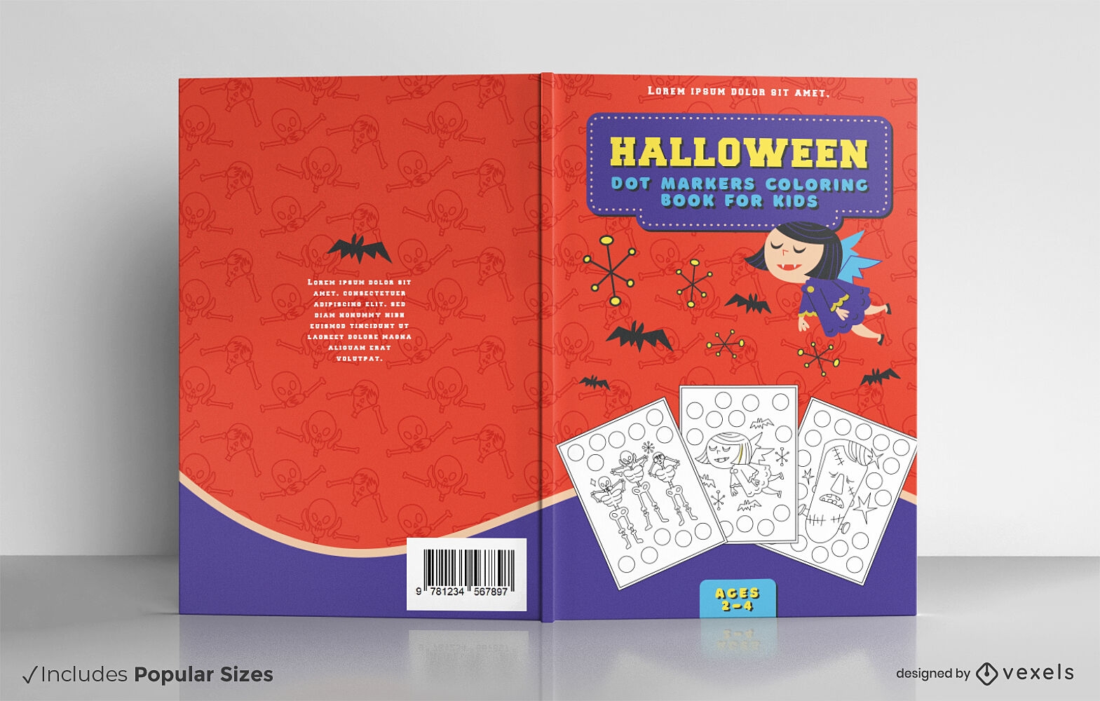 Child vampire halloween book cover design