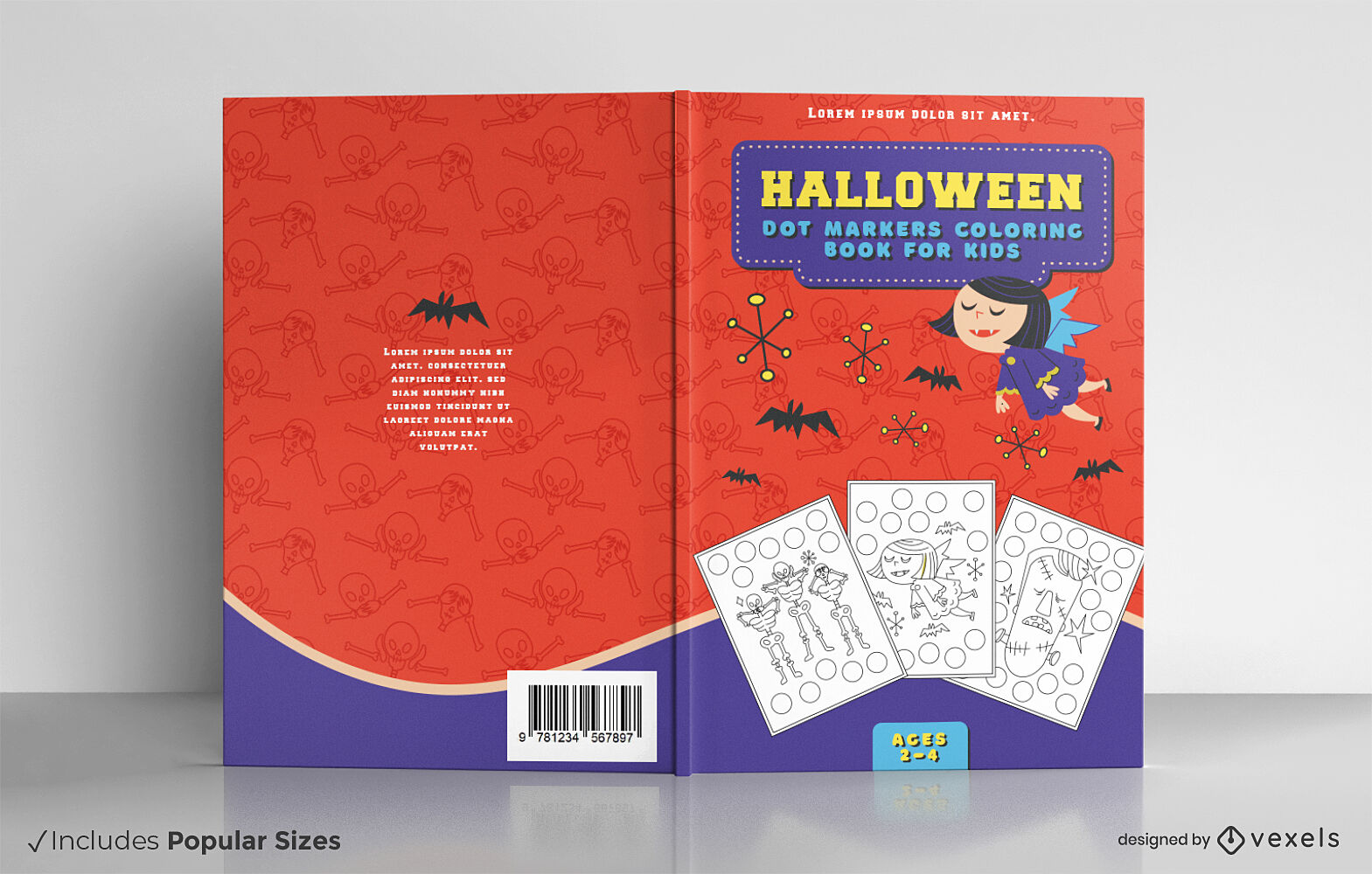 Desenho de capa de livro infantil vampiro halloween