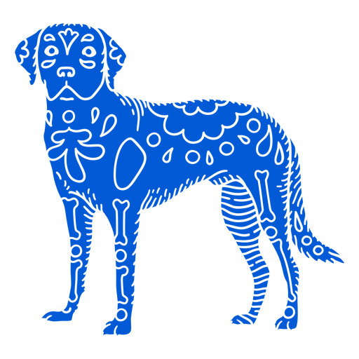 Detailed Otomi Labrador Dog PNG Design