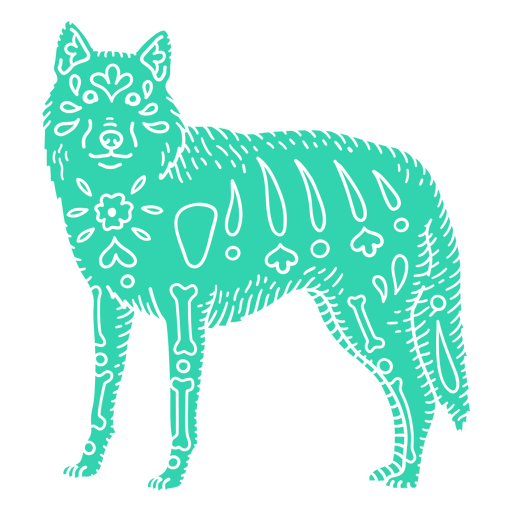 Cão Lobo Mexicano Otomi Detalhado Desenho PNG