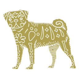 Detailed Otomi Pug PNG Design