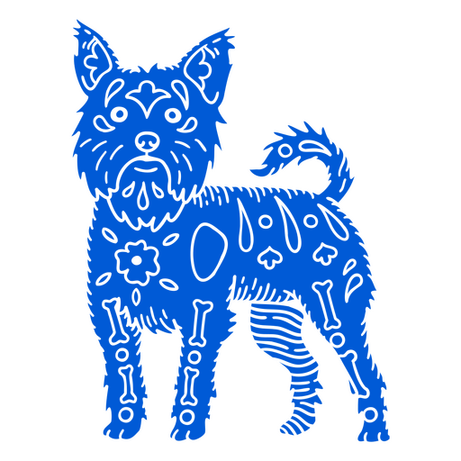 Cão detalhado de Otomi Yorkshire Terrier Desenho PNG