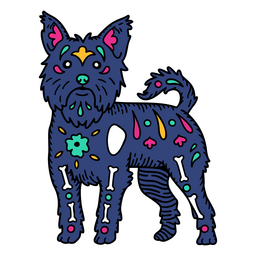 Mexican Otomi Yorkshire Terrier Dog PNG Design