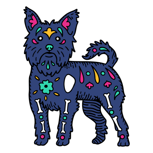 Mexikanischer Otomi-Yorkshire-Terrier-Hund PNG-Design