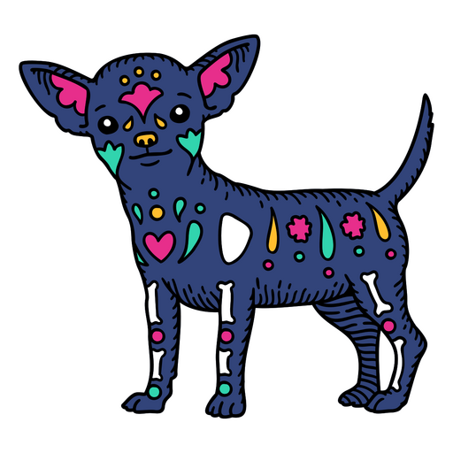 Mexican Otomi Chihuahua Dog PNG Design