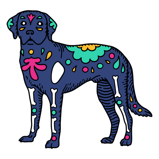 Mexican Otomi Labrador Dog PNG Design