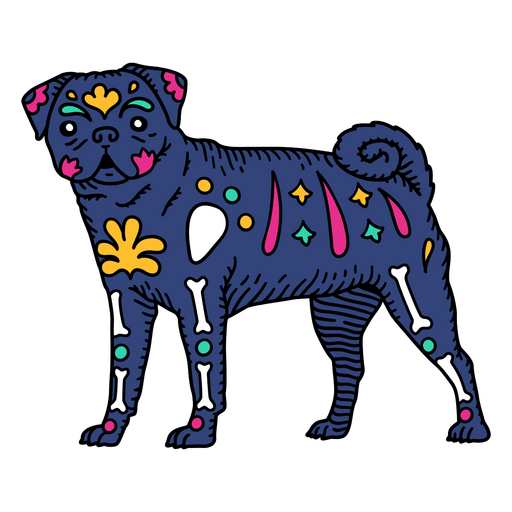 Cão Pug Mexicano Otomi Desenho PNG