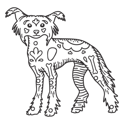Papillon handgezeichneter Hund PNG-Design