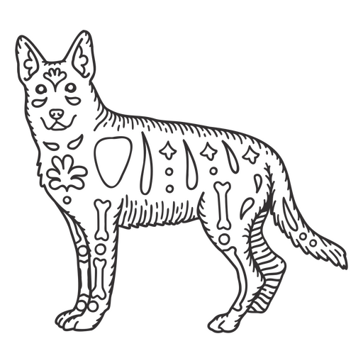 Deutscher Schäferhund, handgezeichneter Hund PNG-Design