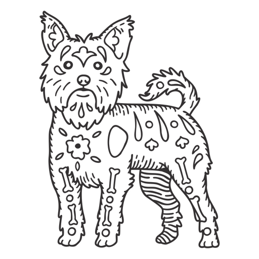 Yorkshire handgezeichneter Hund PNG-Design