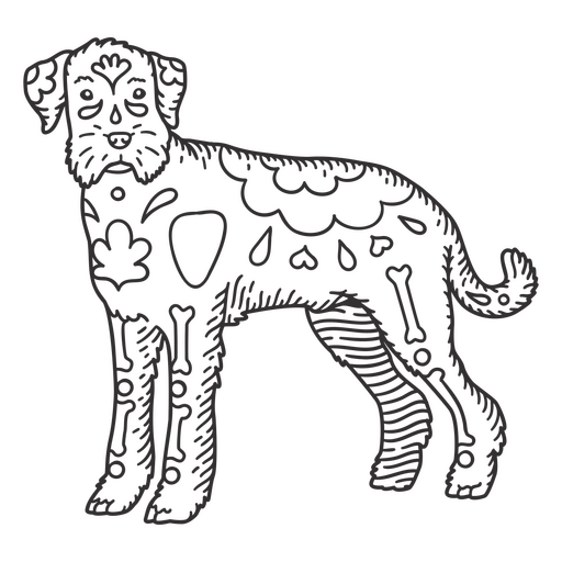 Schnauzer cão desenhado à mão Desenho PNG