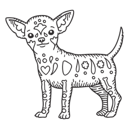 Cão desenhado à mão Chihuahua Desenho PNG