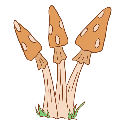 Cottagecore mushrooms PNG Design