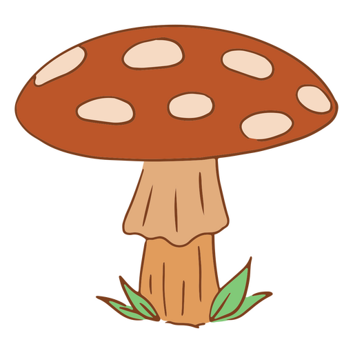 Cottagecore mushroom PNG Design