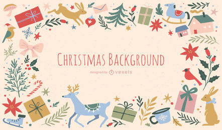 Projeto de plano de fundo de presentes de Natal