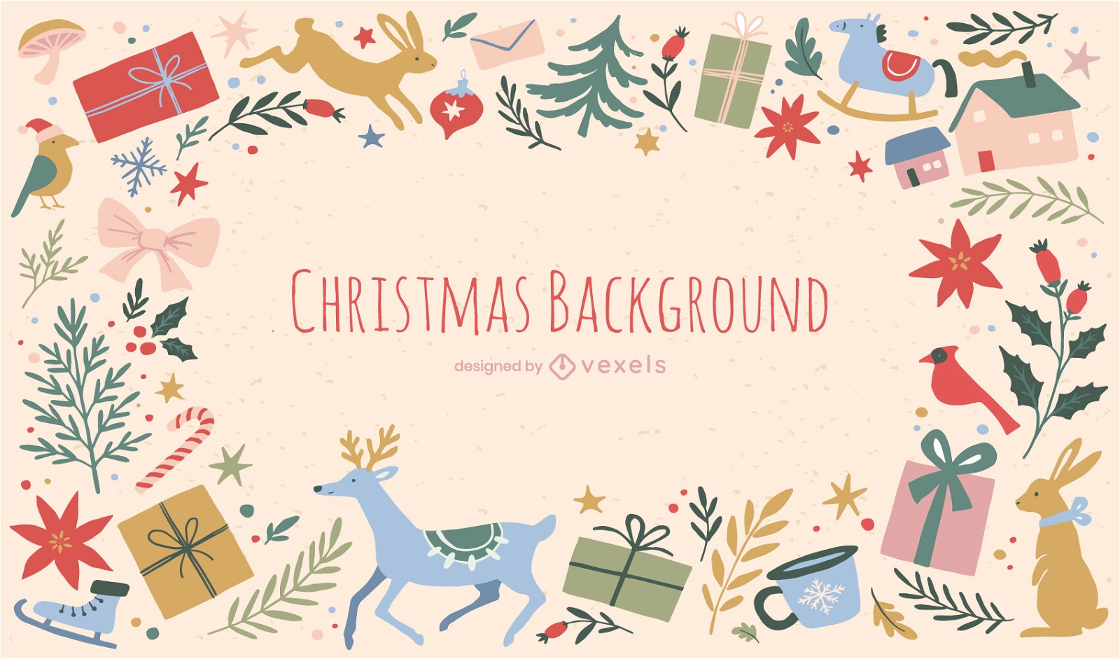 Christmas presents background design