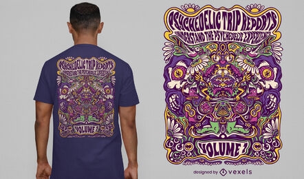 Psychedelic trip experience t-shirt design