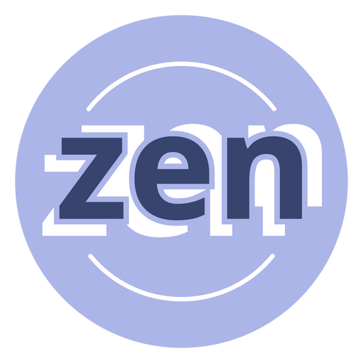 Sentiment zen word stroke PNG Design