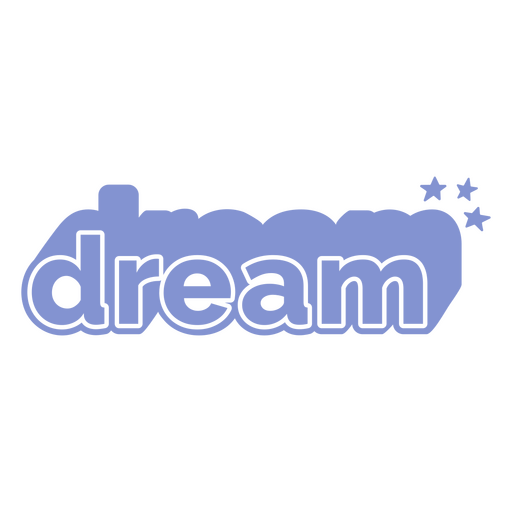 Sentiment dream word stroke PNG Design