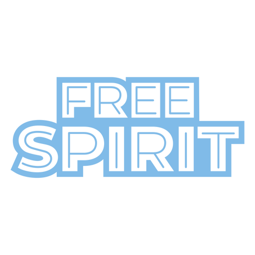 Sentiment free spirit word cut out