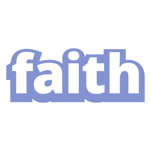 Gefühlsglaubenswort ausgeschnitten PNG-Design