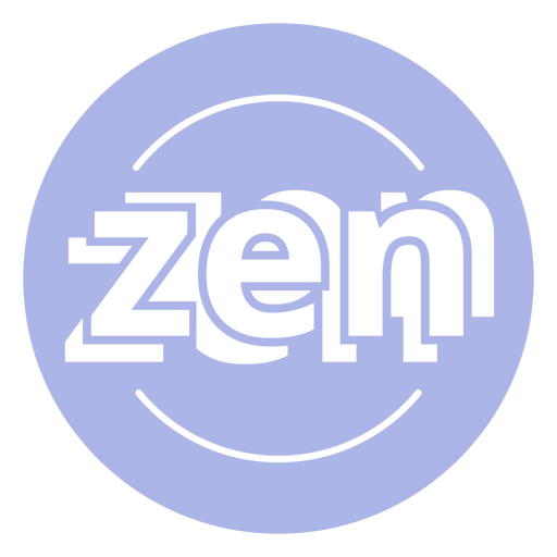 Sentiment zen word cut out PNG Design