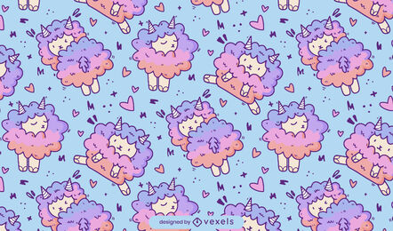 Cute sheep gradient pattern design
