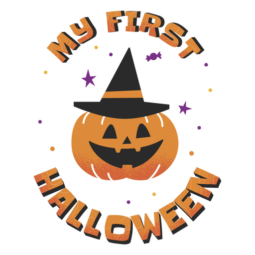 My first halloween kids quote PNG Design