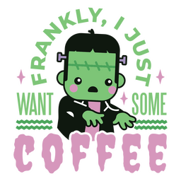 Cita de zombi de café Diseño PNG