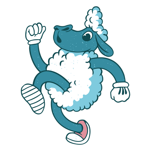 Tierische Schaf-Cartoon-Figur PNG-Design