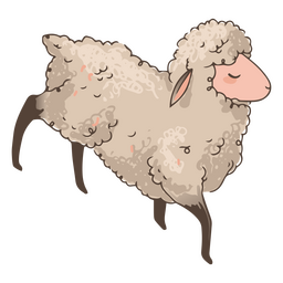 Cute jump sheep animal PNG Design Transparent PNG