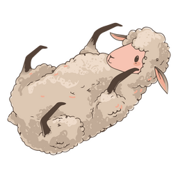 Cute nature sheep animal PNG Design Transparent PNG