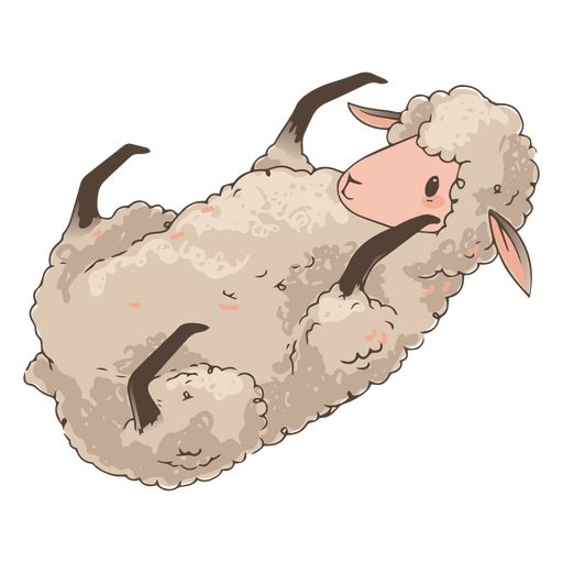 Animal de ovelha de natureza fofa Desenho PNG