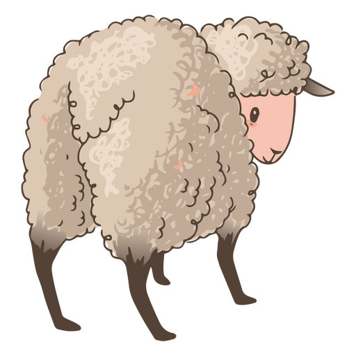 Animal de natureza ovelha fofa Desenho PNG