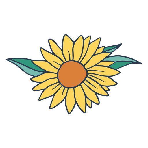 Sunflower simple icon PNG Design
