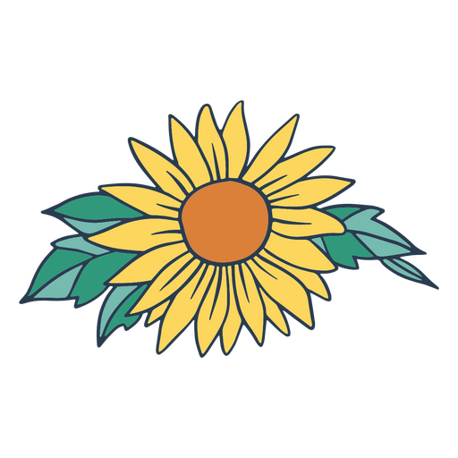 ícone de flor amarela Desenho PNG