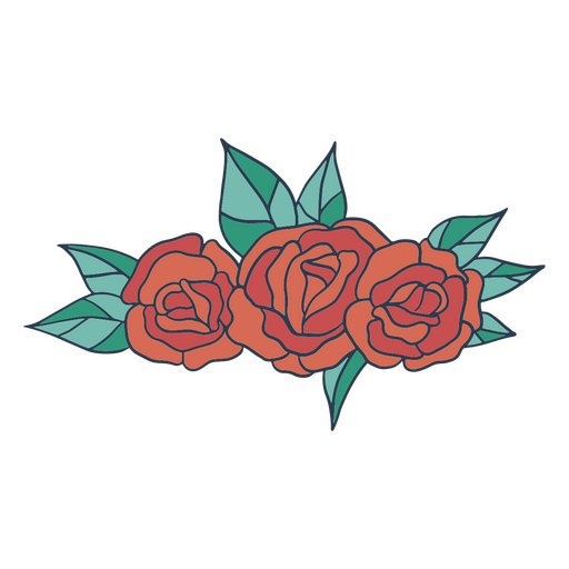 ícone de arranjo floral de rosas Desenho PNG