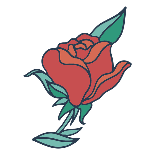 Rose floral icon PNG Design