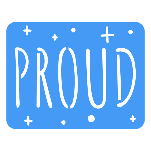 Stolzes Wortgefühl herausgeschnitten PNG-Design