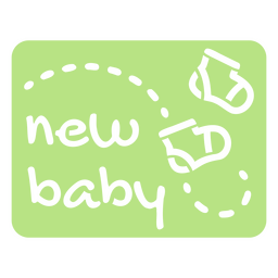 Novo sentimento de citação de bebê cortado Desenho PNG