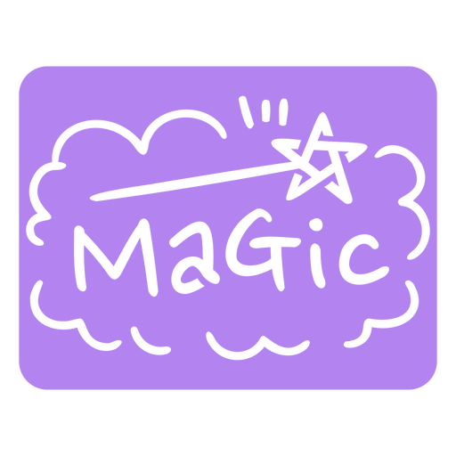 Magic word sentiment cut out PNG Design