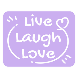 Sentimento de citação de amor de risada ao vivo cortado Desenho PNG